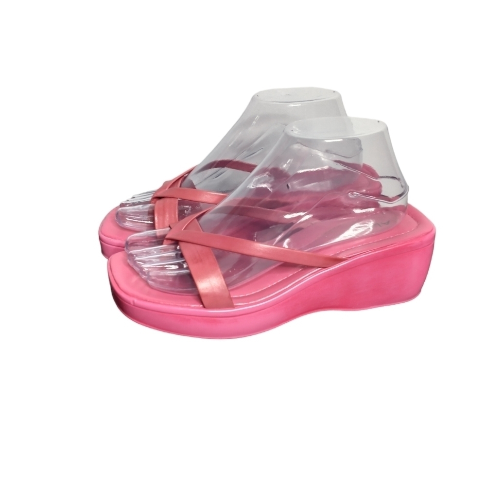 ALDO fuschia hot pink platform sandals, womens size 8